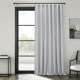 thumbnail image 1 of Heather Grey Faux Linen Extra Wide Room Darkening Curtain (1 Panel), Heather Grey, 100W X 84L, 1 of 12