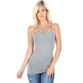 thumbnail image 1 of Heather Grey Seamless Triple Criss-Cross Front Cami (2X/3X), 1 of 2