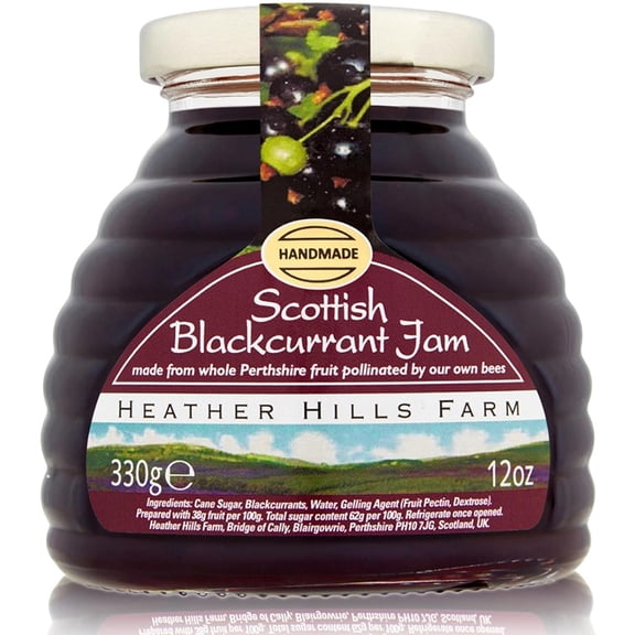 Heather Hills Farm Scottish Blackcurrant Jam 330g