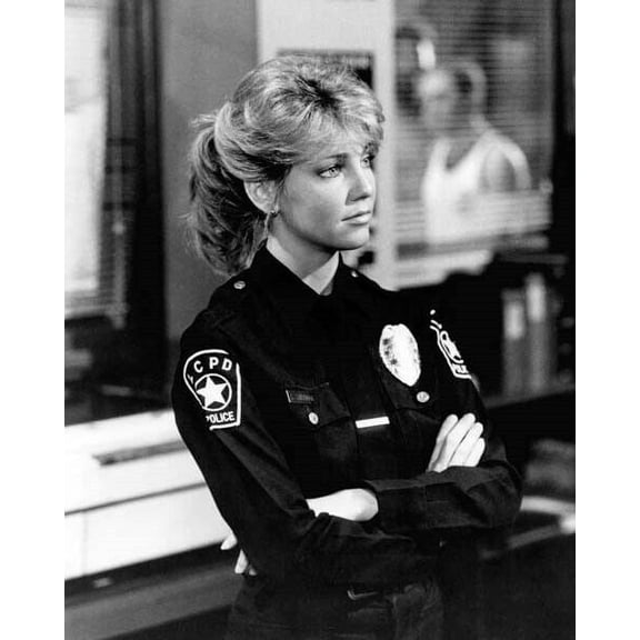 Heather Locklear in police uniform in squad room T.J. Hooker 5x7 photo