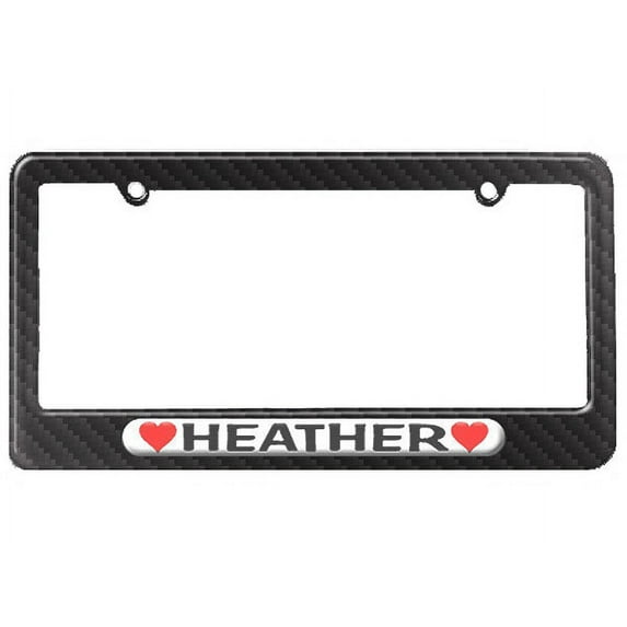 Heather Love with Hearts License Plate Frame