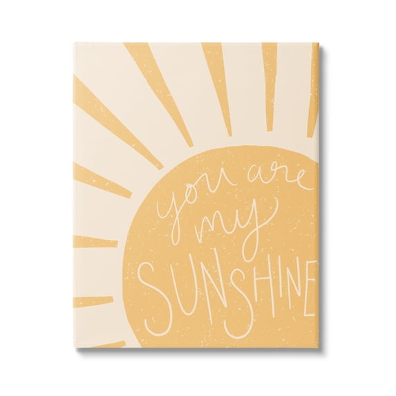 Stupell Industries You Are My Sunshine Simplistic Sun Beam Rays ,16 x 20, Design by Heather McLaughlin