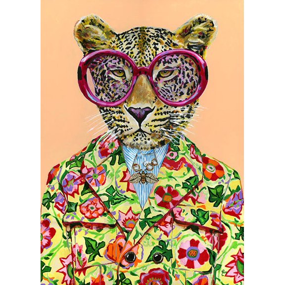 Heather Perry - Artsy Leopard Print Wall Art, Modern Wall Decor For Living Room Bedroom, 16x24 UNFRAMED