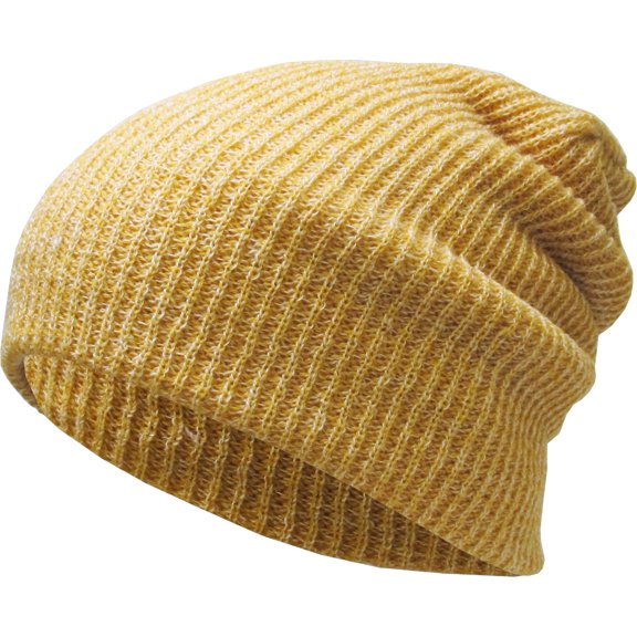 Heather Slouch Beanie Snug Baggy Fit Skull Cap Winter Hat Ski