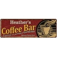 thumbnail image 1 of Heather's Coffee Bar Red Sign Kitchen Gift 6x18 206180006054, 1 of 1