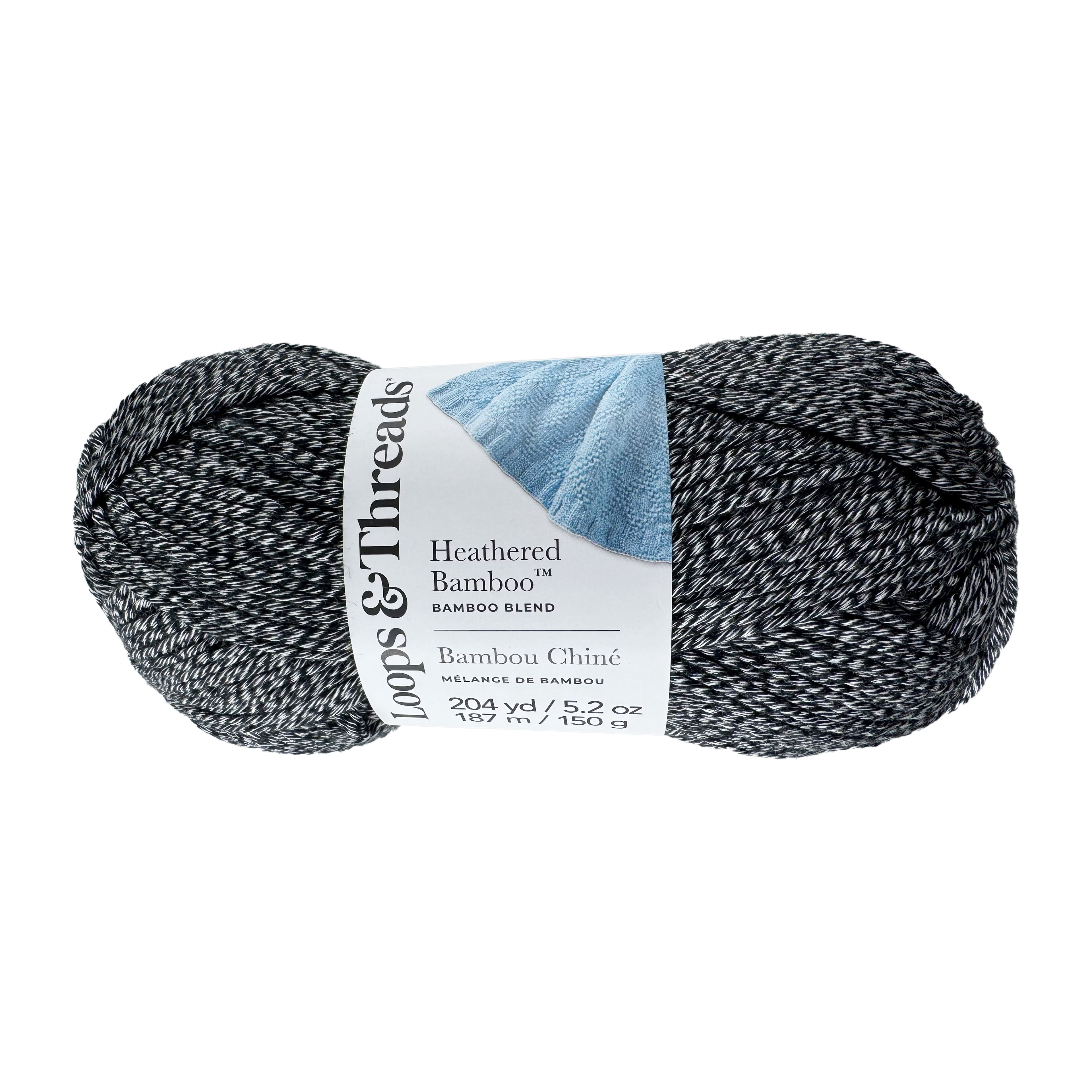 Threaded Loop For All Thread Heathered Bamboo Yarn by Loops & Threads Medium Acrylic Bamboo Mix for ...