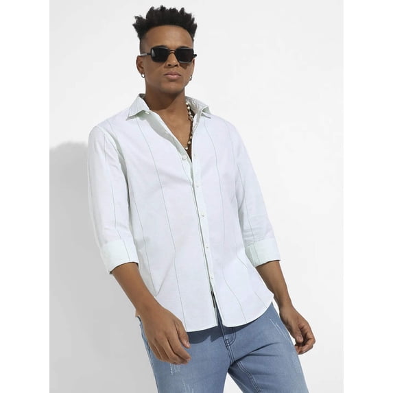 Heathered Pinstriped Shirt