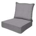 thumbnail image 1 of Heathered Solid Grey Deep Seating Cushion Set, 1 of 8
