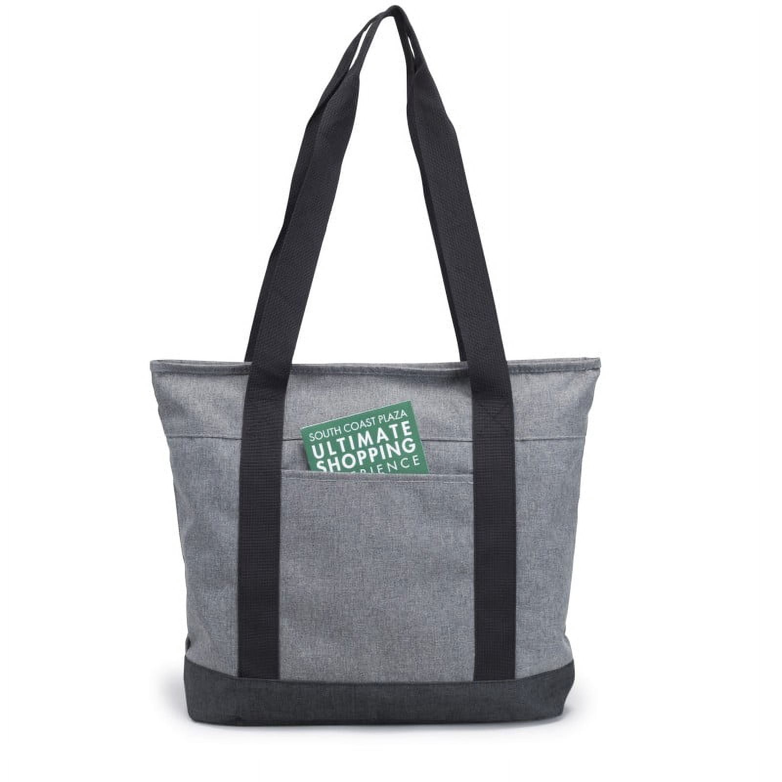 Heathered Travel Tote Bag Women Shopping Grocery Bags Girls Handbag Ladies Gym Bag Grey