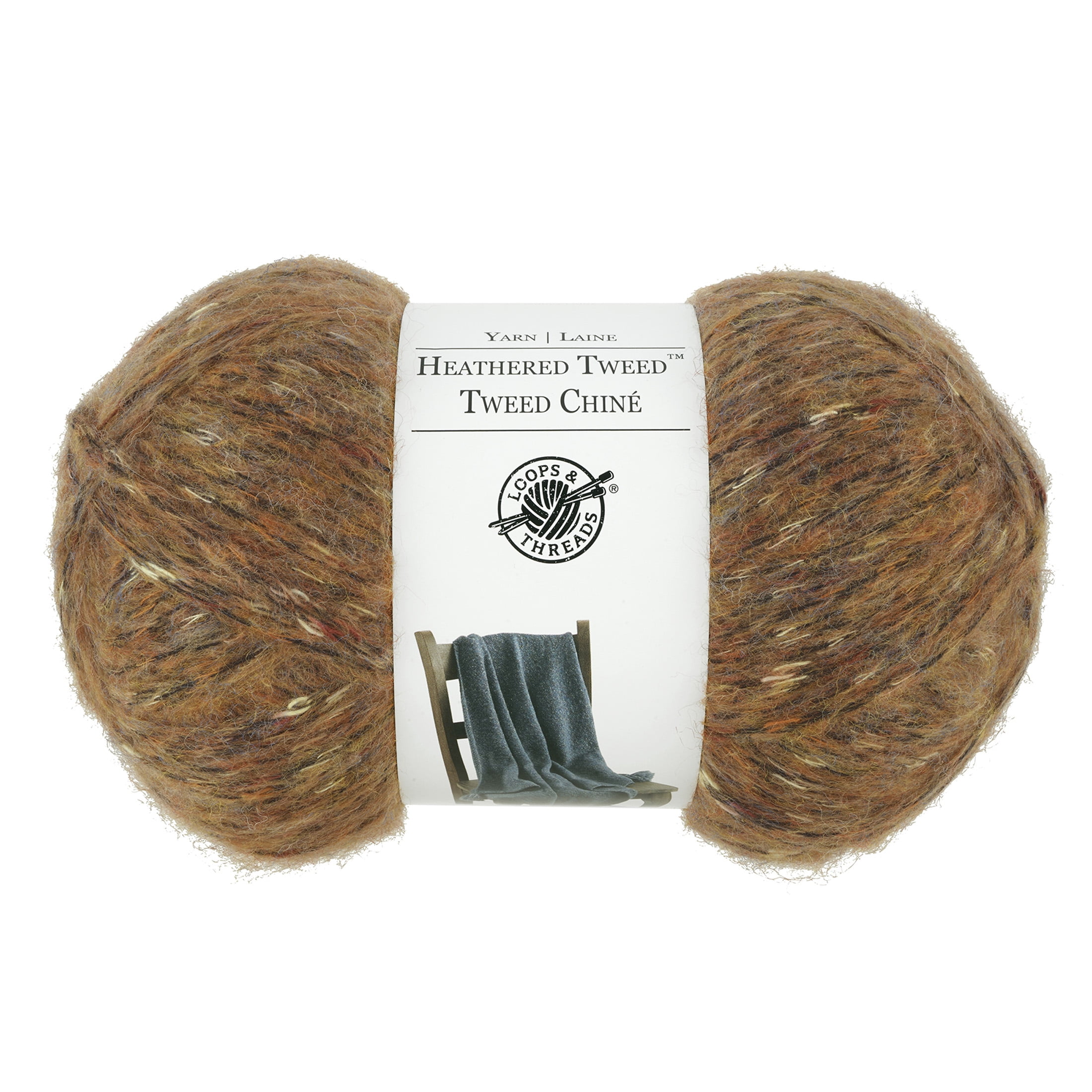 Heathered Tweed Yarn by Loops & Threads - Yarn for Knitting - Crochet ...