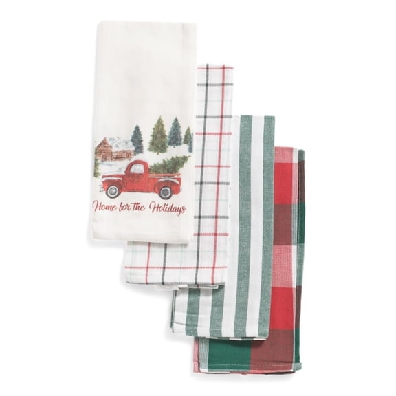 Heatherlee Chan Kitchen Towels, 4 Pack, 18 x 28 inches Woodland Trucks