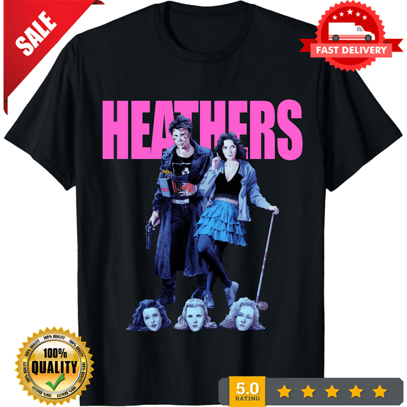 Heathers T-shirt Short Sleeve Movie Tee - Black or White, NEW TRENDING ITEM-TH70779