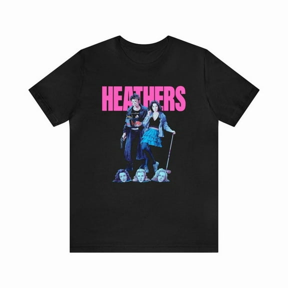 Heathers T-shirt Short Sleeve Movie Tee - Black or White
