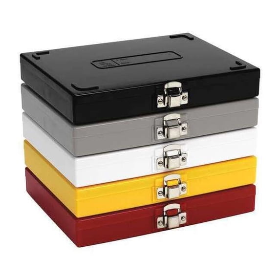 Heathrow Scientific Microscope Slide Box,100 Slots,Gray HS15994F