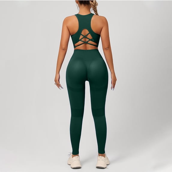 Heathyoga Leggings with JIANLAI Seamless High Waist Yoga Leggings Ribbed Knit Full Length Workout Pants Soft Stretch Athletic Trousers for Gym Fitness Running Daily Casual Wear