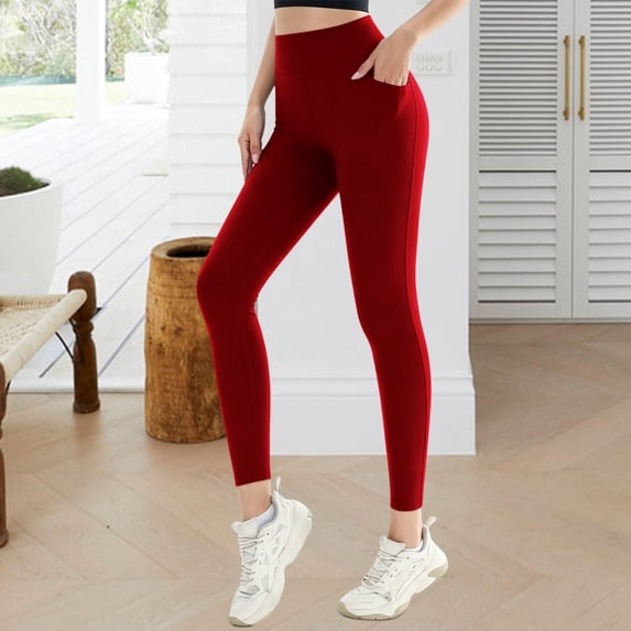 Heathyoga Leggings with JIANLAI Womens High Waist Full Length Leggings With Side Pockets Soft Stretch Workout Yoga Pants Breathable Elastic Casual Running Fitness Daily Active Bottoms