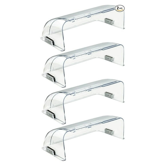 Heating & Air Vent Deflector for Vents, Sidewall, Ceiling, Floor Registers - Adjust Between 9”-14”, Magnetic Vent Covers for Air Conditioning, Heat, AC, Floor, Under Furniture (4 Pack Clear)