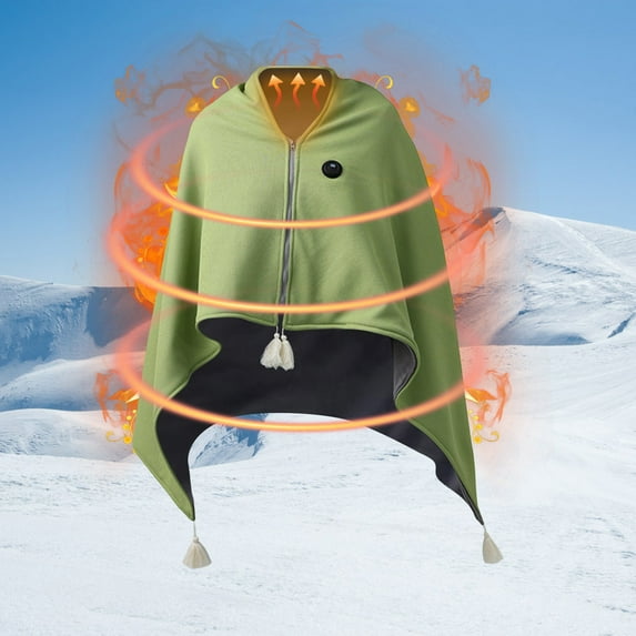 Heating Blanket under $5! Cagogo USB Heating Shawl Portable Electric Blanket, Wearable Heated Wrap for Office Car Camping, Fast Heating Body Warmer, Washable Personal Heater, Travel Heating Pad