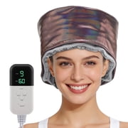 Heating Cap for Deep Conditioning with 9 Heat Levels,Electric Hair Steamer Cap for Natural Hair,Fast Heating Thermal Heat Cap for Curly & Straight Hair,Waterproof Hair Steamer Cap for Home Travel