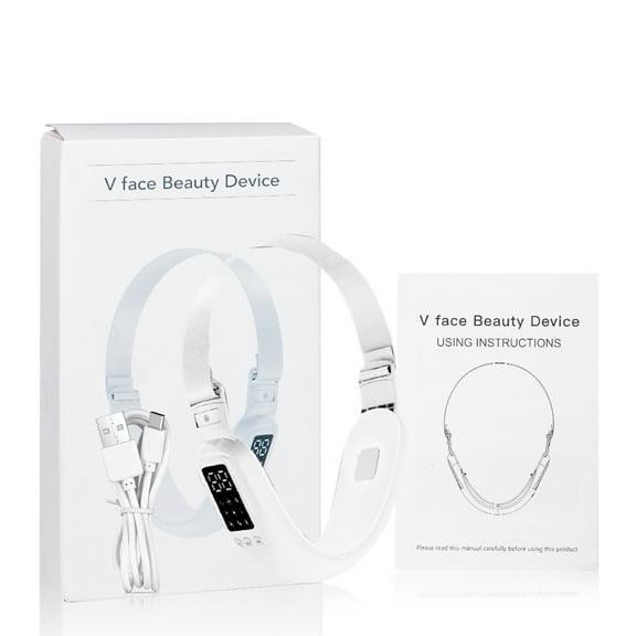 Heating EMS microcurrent beauty instrument V-face face slimming artifact Vibrating face slimming instrument Five-color light face slimming instrument