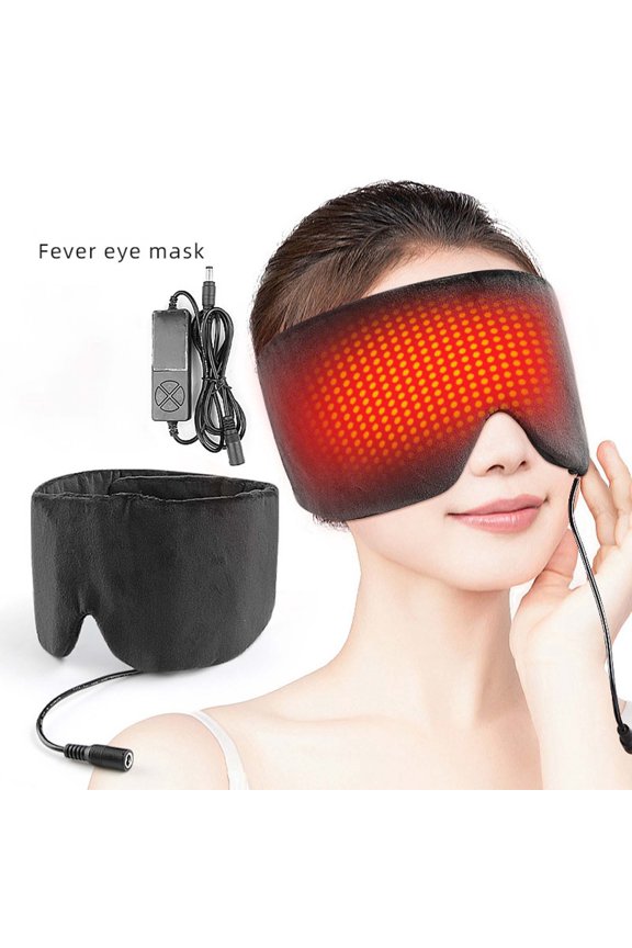 Heating Eye Mask With Three Speed Timer Temperature Adjustment Light-shielding Sleeping Head Circumference Eye Mask Soft Breathable Adjustable