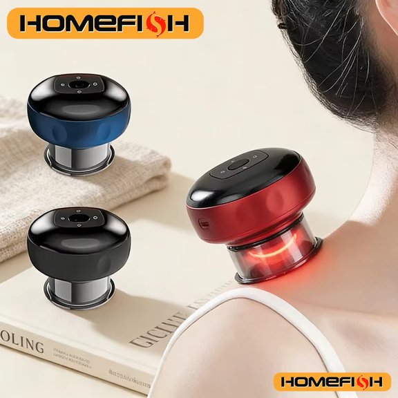 Heating Intelligent Vacuum Cupping Massager - Gua Sha Cupping Massager for Back Neck Arm Body