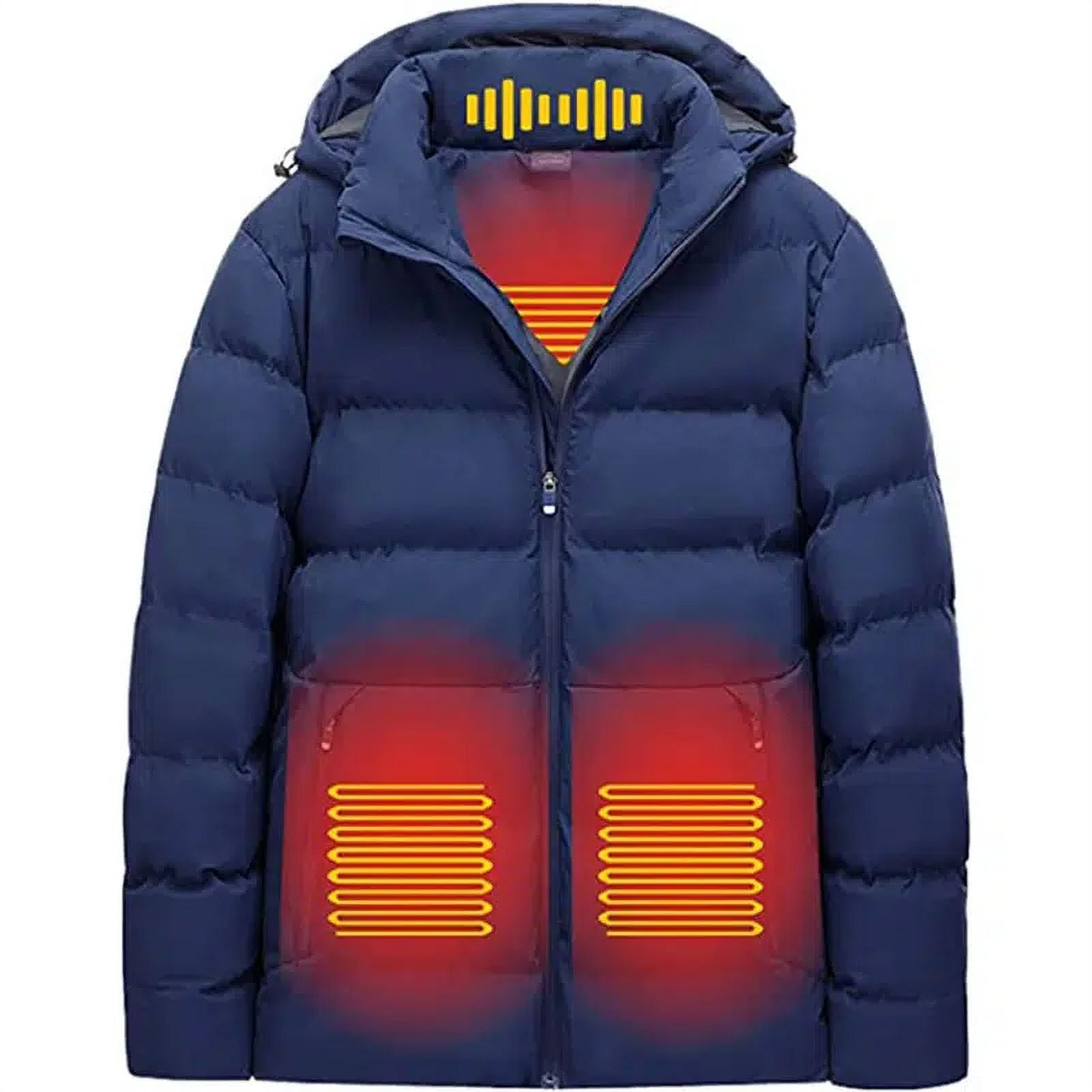 Heating Jacket Massage Heated USB Charge Thermal Hooded Coat With 3