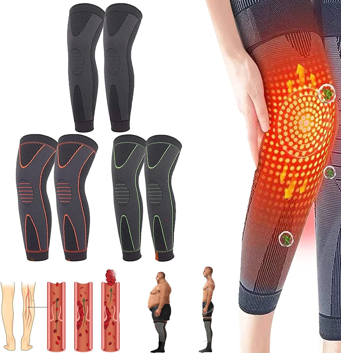 Heating Knee Pad,Heated Knee Brace Far Infrared Heat Therapy Heating