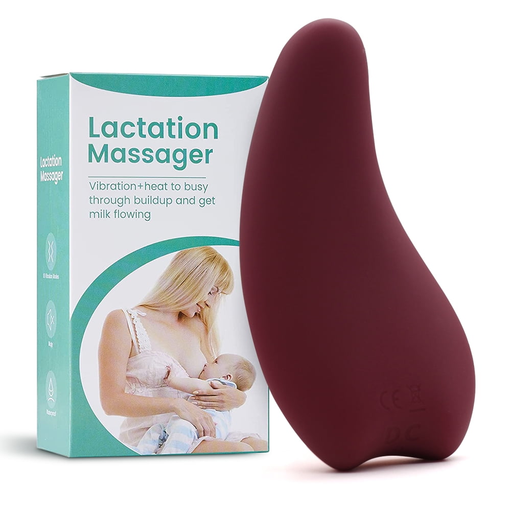 Heating Lactation Massager,Waterproof Vibrators, Breastfeeding Support for Clogged Ducts