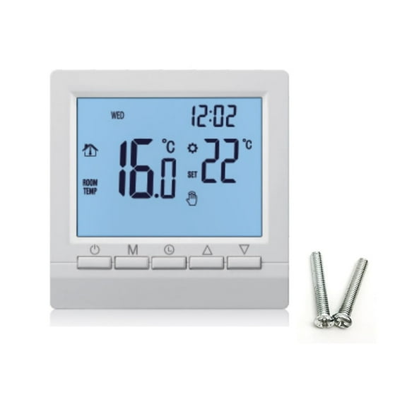 Heating ME83 Gas Boiler Thermostat, 3A LCD Digital Programmable Temperature Controller, Temp Control Thermostat ,Easy to Install