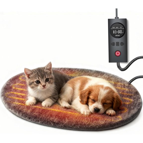 Heating Pad Activated 15 X 17 Pet Heat Pack Automatic Electric Heated Bed Mat for Indoor Warming Pad Resistant Cord, Adjustable Temperature Washable (Small)