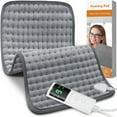 thumbnail image 1 of Heating Pad for Back Pain Relief, 15.7"x31.5" Electric Heating Pad with Auto Shut Off/LCD Controller, Heating Pad with 9 Heating Levels & 4 Timer Settings for Back Neck Shoulder Stress Cramps Relief, 1 of 10