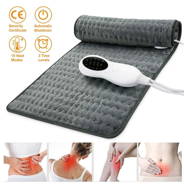 Heating Pad, Electric Heat Pad for Back, Shoulders, Abdomen, Legs, Arms,  etc, Electric Fast Heat Pad with Heat Settings - Auto Shut Off (12 x 24'')