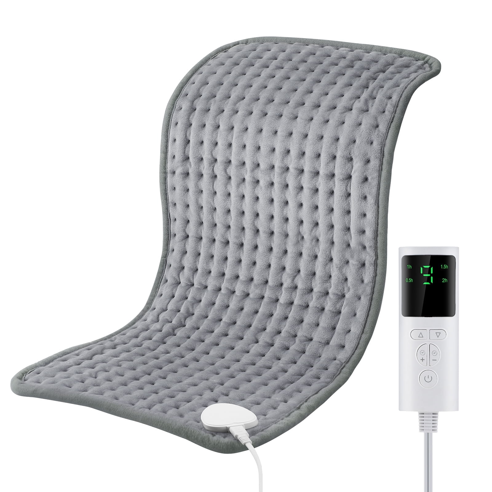 Electric Heating Pad for Back, Neck, Abdomen, Moist Heated Pad for Shoulder, Knee, Hot Pad for Arms and Legs, Dry&Moist Heat & Auto Shut Off,Gifts for Women Men(Gray, 12''24')