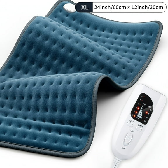 Heating Pad,Electric Heating Pads for Back,Neck,Abdomen,Moist Heating Pad for Shoulder,Knee,Arms,Legs,Dry/Moist Heat & Auto Shut Off,Birthday Gifts for Men and Women, 24x12 Inch