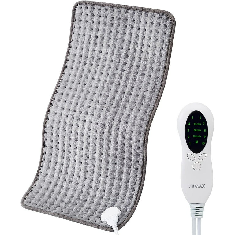 Weighted Heating Pad with Massager, Electric Heating Pad for Back