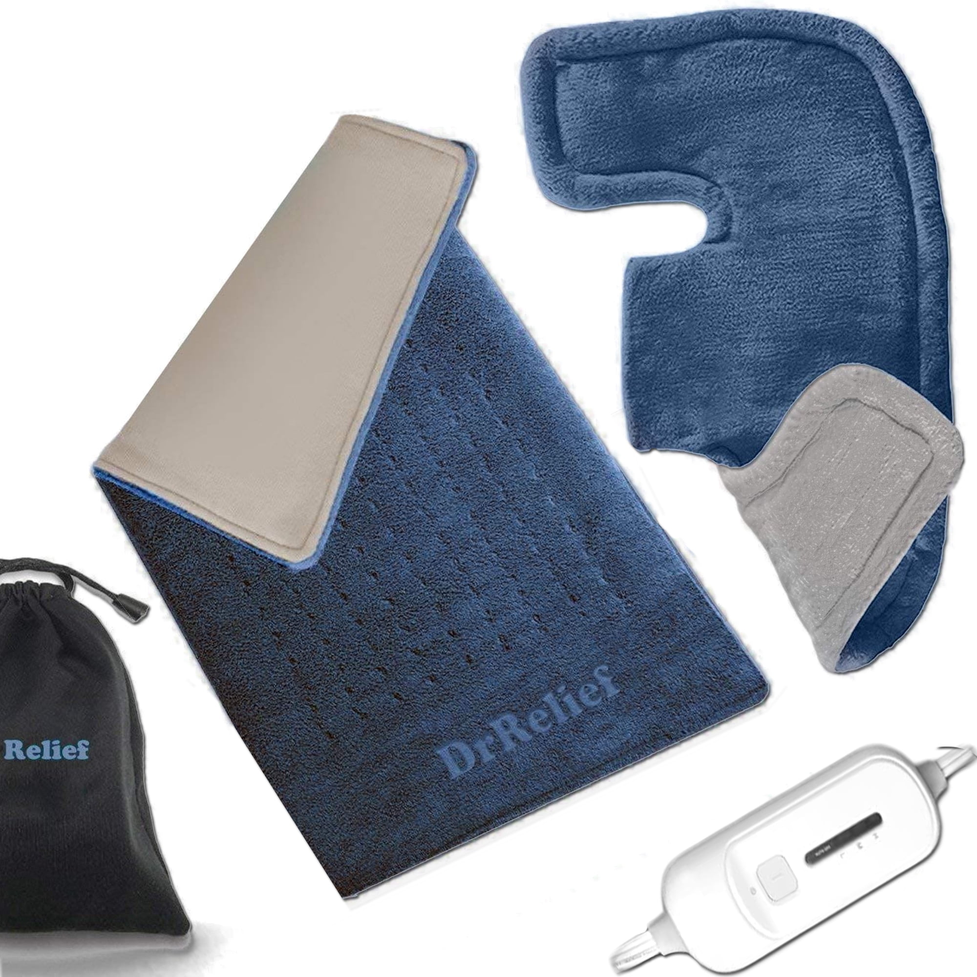 Heating Pad Gift Set of 2 18" x 25" Shoulder Heating Pad and 12" x 24