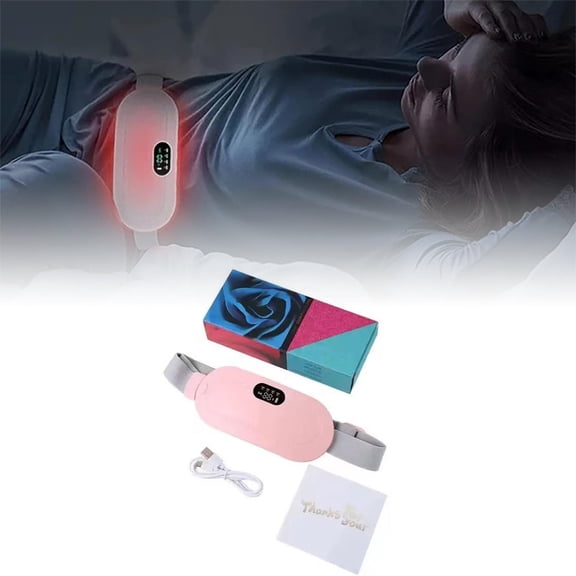 Heating Pad For Menstrual Portable Cordless Heating Pad For Stomach 3 Temperature Adjustment And 4 Massage Modes Back And Belly Heating Pad under The Table Exercise Elastic Bands for Exercise Men