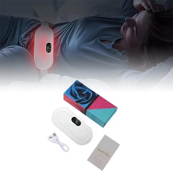 Heating Pad For Menstrual Portable Cordless Heating Pad For Stomach 3 Temperature Adjustment And 4 Massage Modes Back And Belly Heating Pad under The Table Exercise Elastic Bands for Exercise Men