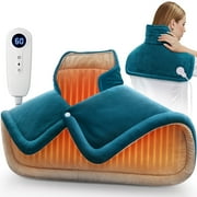 Heating Pad for Neck and Shoulder, 2lb Weighted Neck Heating Pad for Pain Relief, Birthday Christmas Gifts for Women, Men, Mom, Dad, Mothers Day Gifts, 6 Heat Settings Auto-Off Home Office