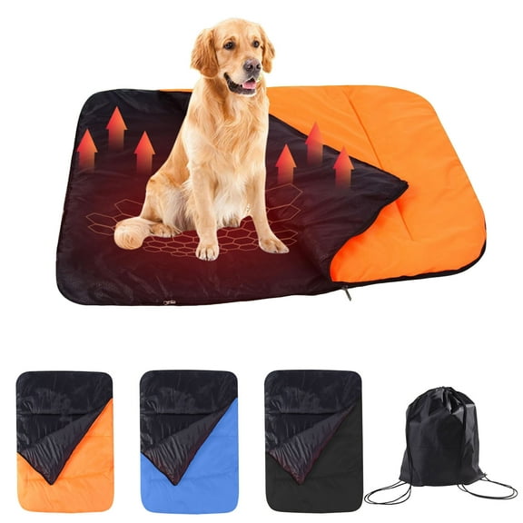 Heating Pad Smart Heating Pet Sleeping Bag 5V Three-Temperature Control 100×75×6cm Warm Camping Bed for Dogs and Cats 1Pcs【A】 Rkxzt