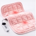 thumbnail image 1 of Heating Pad, Weighted Heating Pad with Massaging Vibrations, Massage Heating Pad for Back Cramps Shoulder Pain Relief, 6 Heat Settings & 4 Massage Modes, Gifts for Christmas, 24" x 12", 1 of 10