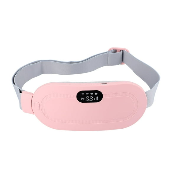 Heating Pad for Abdomen, Uterine Warm Belt with 4 Speed Vibration, 3 Level Heating, 30min Auto Off for Belly, Pink