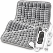 Heating Pad for Back Pain Relief, 12 x 24 in Electric Heating Pad with 3 Heat Settings, 2-Hour Auto Shut Off, Machine Washable, Ultra Soft Polyester