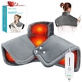 thumbnail image 1 of Heating Pad for Neck and Shoulders Pain Relief Cramps ALLJOY, 25"x18" Skin-Friendly Heated Neck Wrap 3 Fast Heat Setting with Auto Shut Off for Home and Office, Machine Washable, Gray, 1 of 8