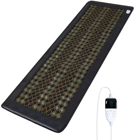 Heating Pads,50" x 23.5" Jade Heating Pad for Back Pain Relief and cramps, Heating Pads with Smart Remote Controller, Travel Bag and Chair Strap, Large Size Electric Heating Pads