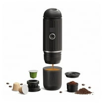 Heating Portable Coffee Machine Fit Capsule & Ground Travel Expresso Coffee Maker For Camping Office With Portable Bag ,RV, Hiking, Office