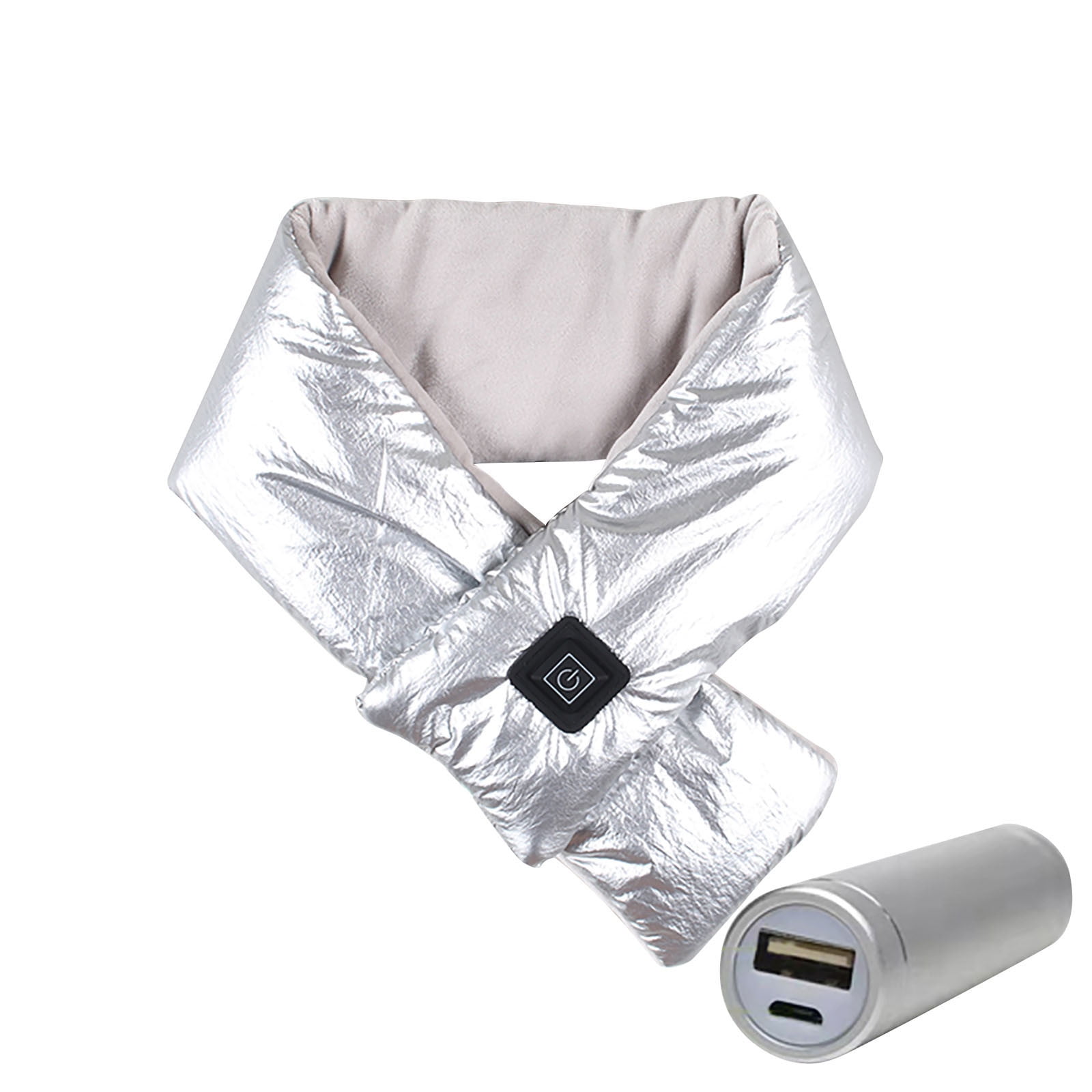 Heating Scarf, USB Adjustable Heated Scarfs for Women Men Fleece Winter