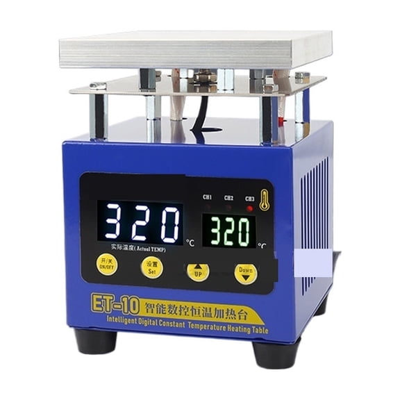 Heating Table ET-10 Intelligent Constant Temperature Double Digital Display For Repairing LED Lamp Of Mobile Phone PCB ,Three-side cooling hole