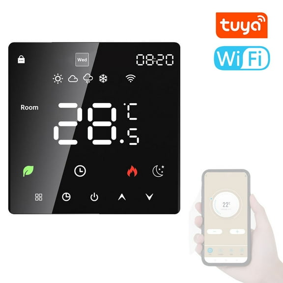 Heating Tuya Wifi LCD Display Intelligent Temperature Controller Electric Water Heating Device Thermostat Weekly Programmable Cellphone APP Remotely Control